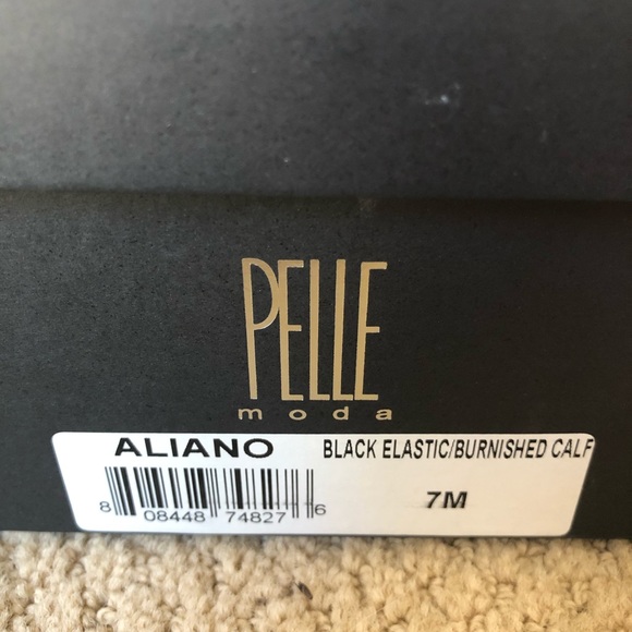 Pelle Moda sz 7 black wedge NIB Aliano - Picture 6 of 6